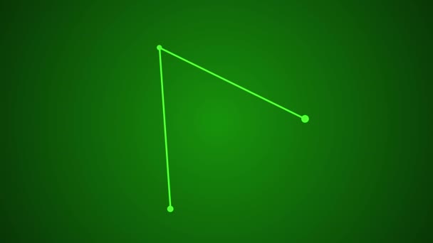 Icono de geometría matemática triangular sobre fondo de color — Vídeos de Stock