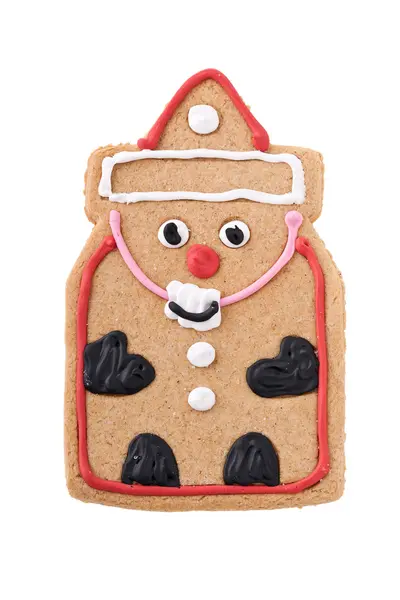 Santa Gingerbread Man cookie — Stock Photo, Image