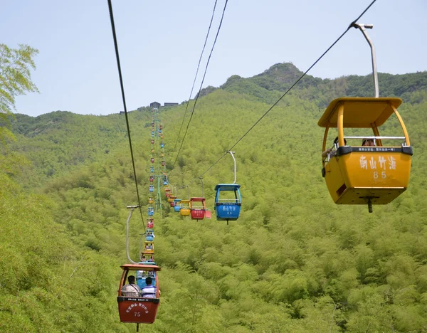 Seilbahn und Bambus — Stockfoto