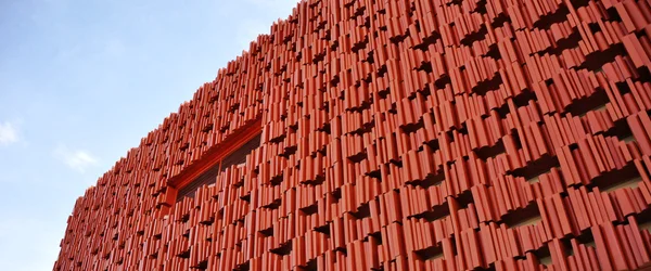 Gebäude rot abstrakt — Stockfoto