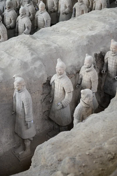 Guerreiros e Cavalos de Qin Terracotta — Fotografia de Stock