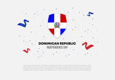 Dominican independence day background banner poster for national celebration on February 27 th. clipart