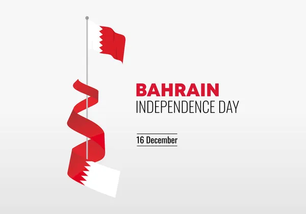 Cartel Bandera Fondo Del Día Independencia Bahréin Para Celebración Agosto — Archivo Imágenes Vectoriales