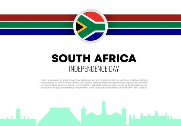 Südafrikas Unabhängigkeitstag Hintergrund Banner Plakat Für Die Feier April — Stockvektor