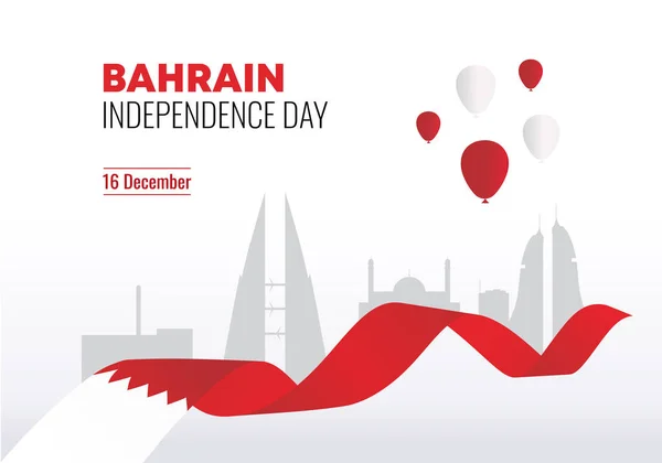 Bahrain Ημέρα Ανεξαρτησίας Φόντο Αφίσα Πανό Για Τον Εορτασμό Στις — Διανυσματικό Αρχείο