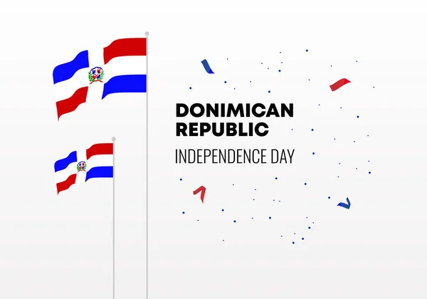 Cartel Del Banner Del Día Independencia Dominicana Para Celebración Nacional — Archivo Imágenes Vectoriales