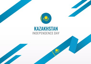Kazakistan Bağımsızlık Günü arkaplan pankartı veya ulusal kutlama afişi.