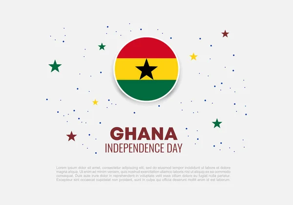 Ghana Unabhängigkeitstag Hintergrund Banner Plakat Für Nationale Feier März — Stockvektor