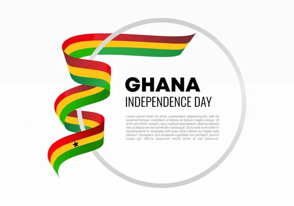 Ghana Unabhängigkeitstag Hintergrund Banner Plakat Für Nationale Feier März — Stockvektor