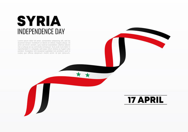 Syria independence day background banner poster for national celebration on April 11.