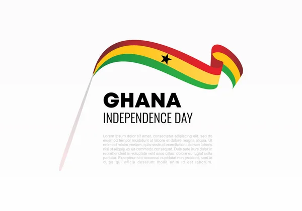 Ghana Unabhängigkeitstag Hintergrund Banner Plakat Für Nationale Feier März — Stockvektor