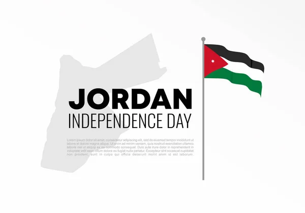 Día Independencia Jordania Cartel Bandera Fondo Para Celebración Nacional Mayo — Archivo Imágenes Vectoriales