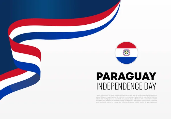 Día Independencia Paraguay Banner Cartel Para Celebración Nacional Mayo — Archivo Imágenes Vectoriales