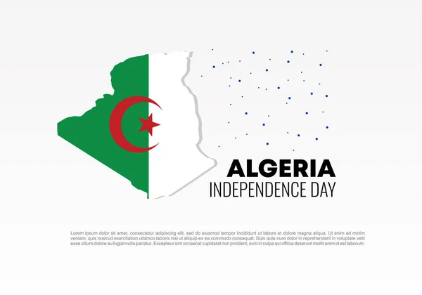 Algerien Unabhängigkeitstag Hintergrund Banner Plakat Für Nationale Feier Juli — Stockvektor