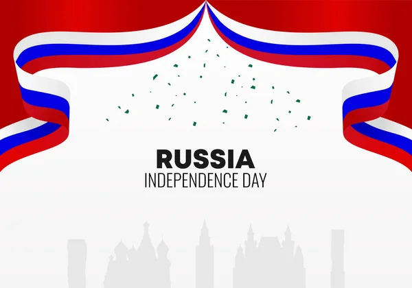 Oroszország Függetlenség Napja Háttér Banner Poszter Nemzeti Ünnep Június — Stock Vector