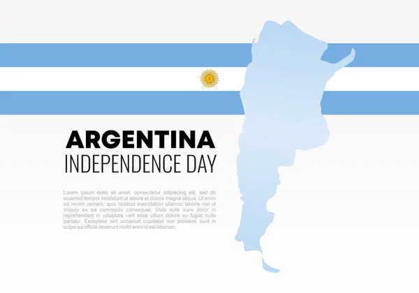 Argentina Självständighetsdagen Bakgrund Banner Affisch För Nationellt Firande Den Juli — Stock vektor