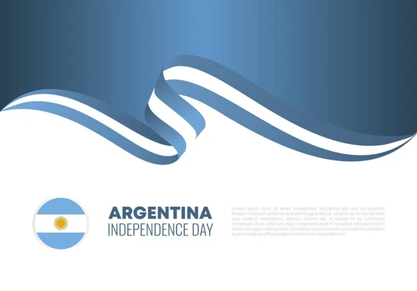 Día Independencia Argentina Cartel Bandera Fondo Para Celebración Nacional Julio — Archivo Imágenes Vectoriales