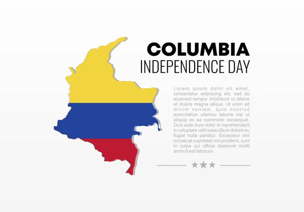 Día Independencia Columbia Cartel Bandera Fondo Para Celebración Nacional Julio — Archivo Imágenes Vectoriales