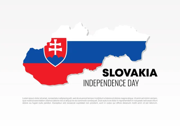 Słowacja Dzień Niepodległości Tło Baner Plakat Święto Narodowe Lipca — Wektor stockowy