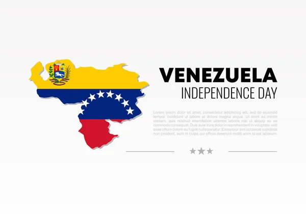 Cartel Del Día Independencia Venezuela Para Celebración Nacional Julio — Archivo Imágenes Vectoriales