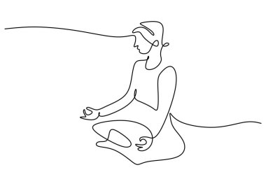 Beyaz arka planda sürekli yoga yapan tek bir kadın var..
