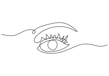 Beyaz arka planda izole edilmiş tek bir güzel kadın çizgisi..