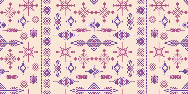 Handgezeichnete Nahtlos Gemusterte Muster Ethnischen Stammesstil Gut Für Textilien Stirnbänder — Stockvektor