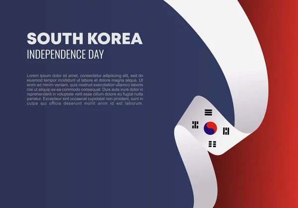 Güney Kore Bağımsızlık Günü Ağustos Ulusal Kutlama Afişi — Stok Vektör