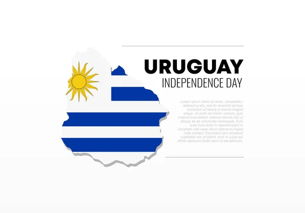 Uruguay Indipendenza Giorno Sfondo Banner Poster Celebrazione Nazionale Agosto — Vettoriale Stock