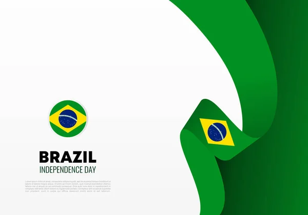 Плакат Дня Независимости Бразилии Честь Национального Праздника Сентября — стоковый вектор