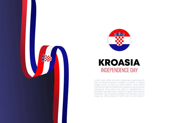 Chorwacki Plakat Okazji Dnia Niepodległości Czerwca — Wektor stockowy