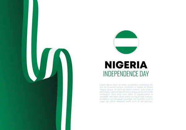 Hintergrund Des Nigerianischen Unabhängigkeitstages Für Feierlichkeiten Oktober — Stockvektor