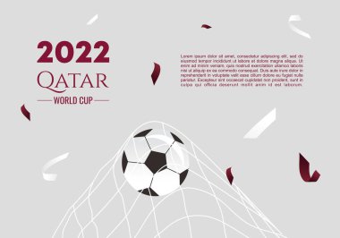 2022 Dünya Kupası Katar arka planı Burgonya rengi ve Katar süsüsüyle.