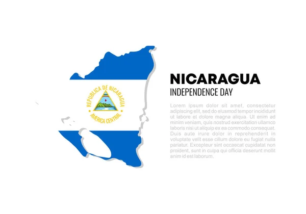Nicaragua Affiche Fond Fête Indépendance Pour Célébration Nationale Septembre — Image vectorielle