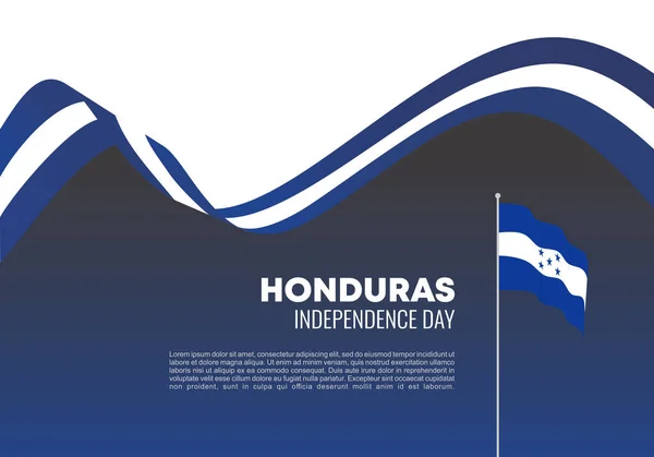 Día Independencia Honduras Banner Cartel Para Celebración Nacional Septiembre — Archivo Imágenes Vectoriales