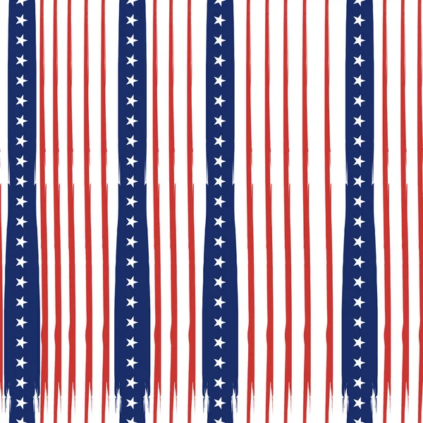 Бесшовный Шаблон День Независимости Сша Фон Флагом Соединенных Штатов Украшения — стоковый вектор