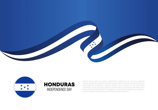 Dia Independência Honduras Cartaz Banner Pano Fundo Para Celebração Nacional — Vetor de Stock