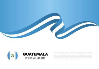 Guatemala independence day background for national celebration on september 15 isolated on white background. clipart