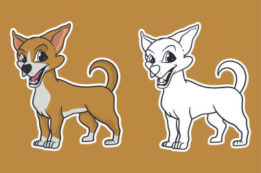 dog vector illustration cartoon style