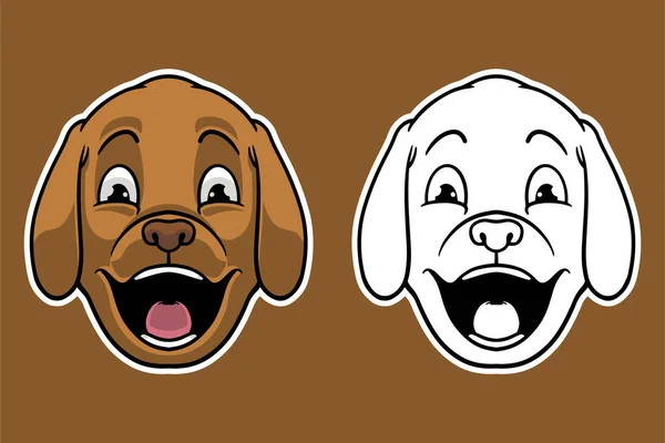 Dog Head Mascot Vector Illustration Cartoon Style — Vettoriale Stock