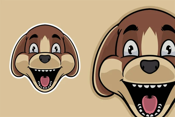 Dog Head Mascot Vector Illustration Cartoon Style — Stockvector