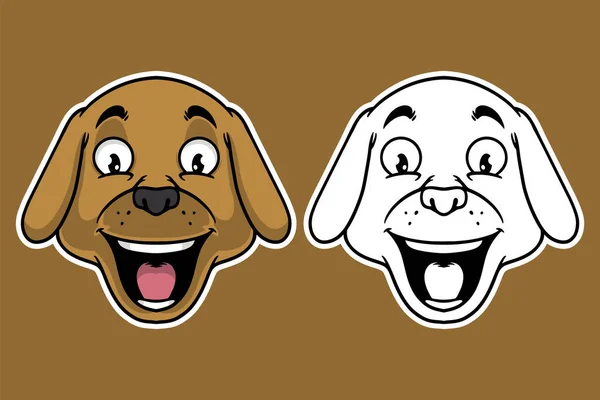 Dog Head Mascot Vector Illustration Cartoon Style — Vettoriale Stock