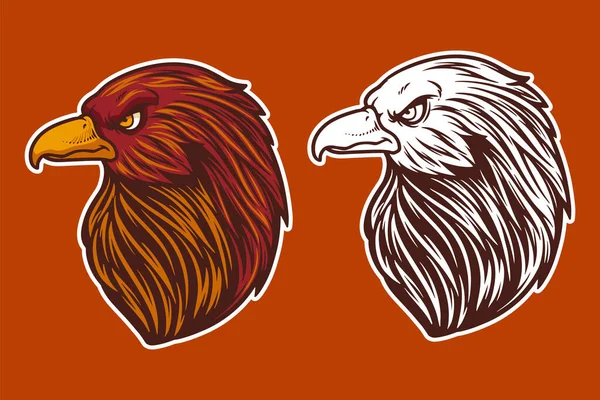 Eagle Head Mascot Vector Illustration Cartoon Style — Archivo Imágenes Vectoriales