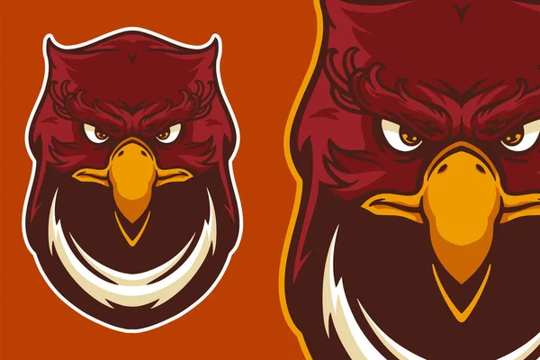Eagle Head Mascot Vector Illustration Cartoon Style — ストックベクタ