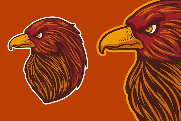 Eagle Head Mascot Vector Illustration Cartoon Style — Vetor de Stock