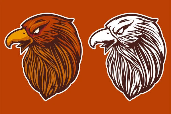 Eagle Head Mascot Vector Illustration Cartoon Style — Vetor de Stock