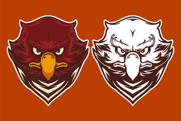 Eagle Head Mascot Vector Illustration Cartoon Style — ストックベクタ