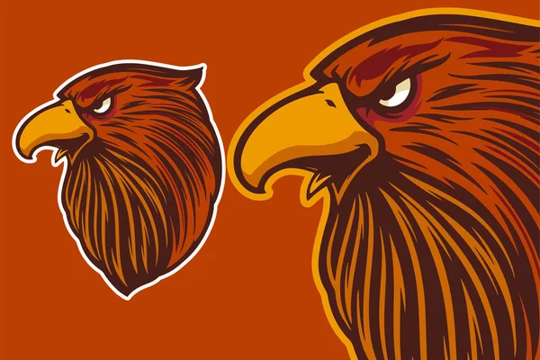 Eagle Head Mascot Vector Illustration Cartoon Style — Vetor de Stock