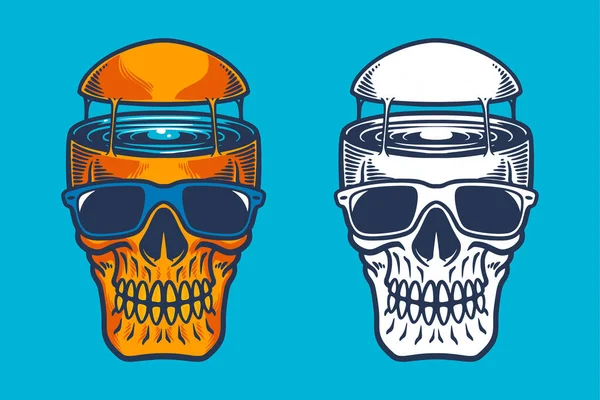 Skull Illustration New File — Vector de stock
