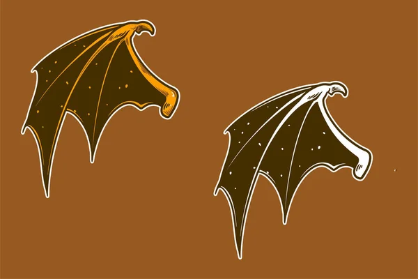 Dragon Wing Vector Illustration — Vector de stock